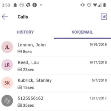 Voicemail From The List